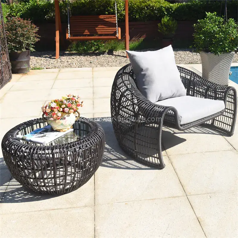 Högkvalitativ utomhusgård Rattan Soffa