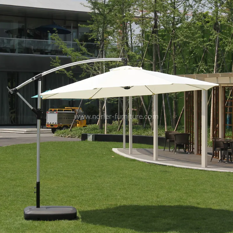 Utomhus all-aluminium borstad bananparasol