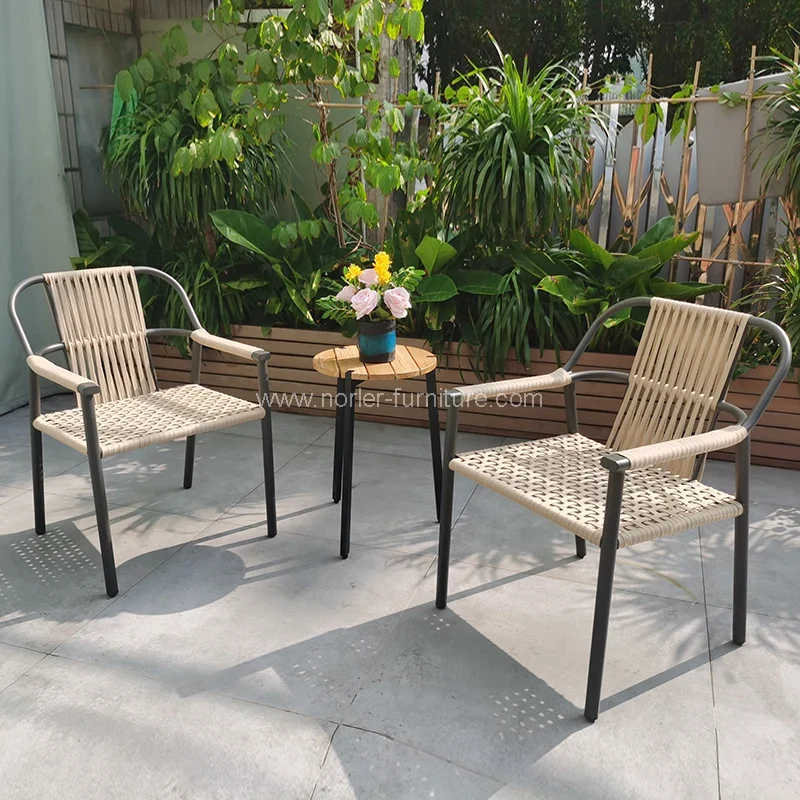 Utomhus aluminiumram PE RATTAN BALCONY SET