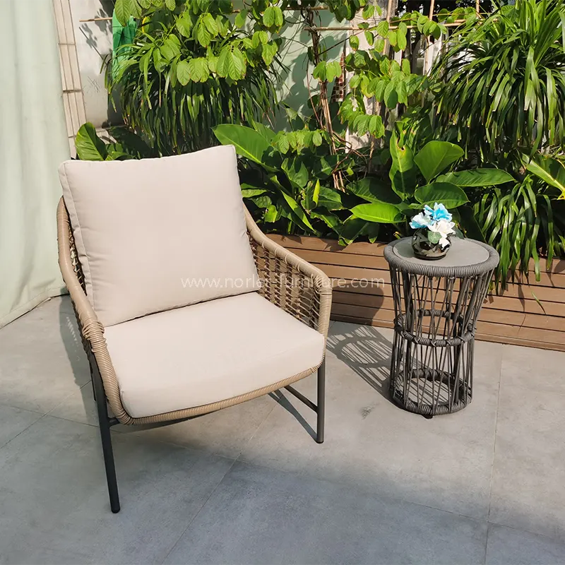 Utomhus Pe Rattan Garden Balkony bord och stol