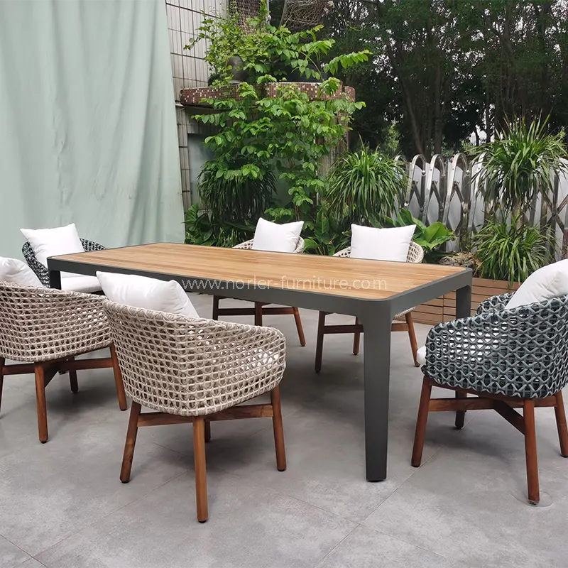 Utomhus teak aluminium ram pe rotting mat